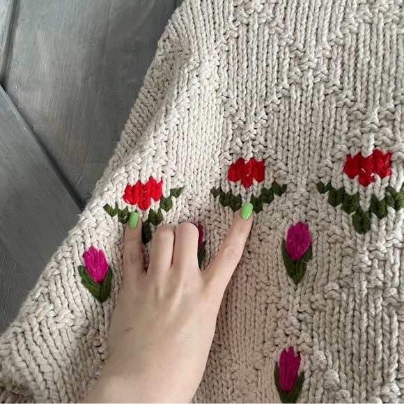 Free People Rosebud Cardi Size Medium NWT with defects $298 - Picture 13 of 16